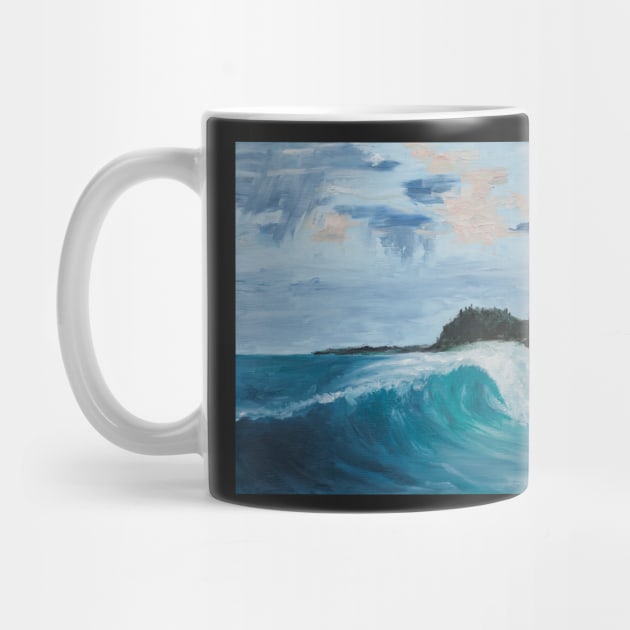 Ocean wave breaking in the shallows by melbournedesign